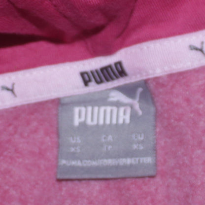 Womens UK Size XS PUMA Pink Pullover Hoodie