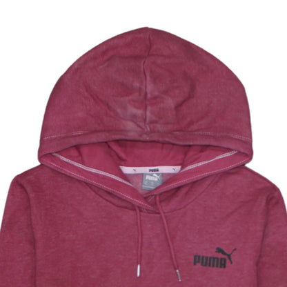 Womens UK Size XS PUMA Pink Pullover Hoodie