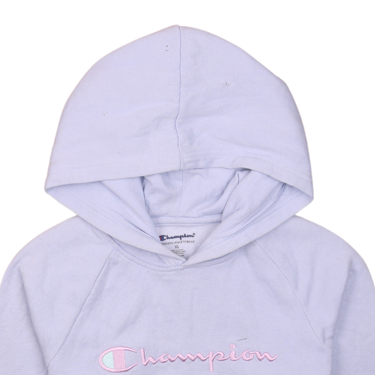 Womens UK Size XL Champion White Pullover Hoodie