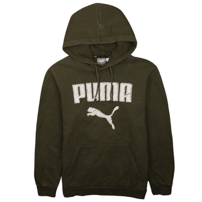 Mens UK Size S PUMA Green Pullover Hoodie
