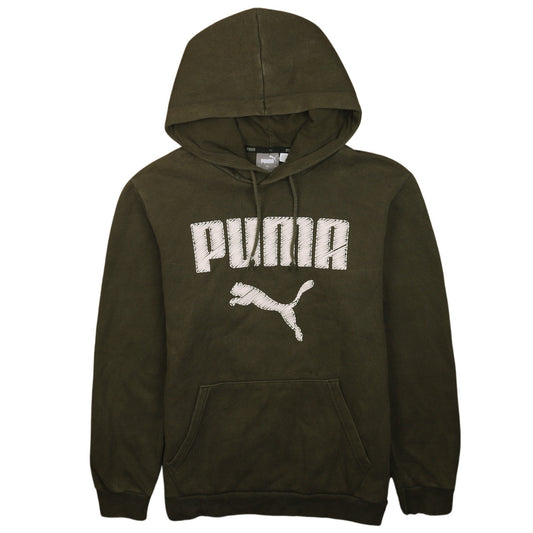 Mens UK Size S PUMA Green Pullover Hoodie