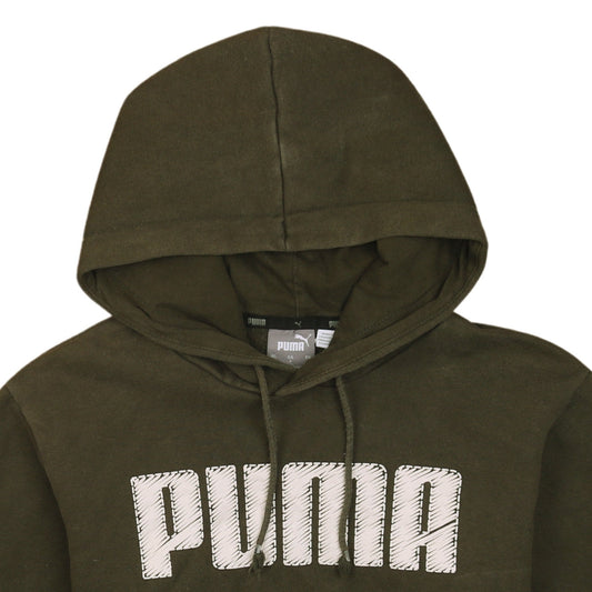 Mens UK Size S PUMA Green Pullover Hoodie