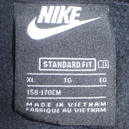 Nike Boys Black XL Pullover Hoodie with Logo Print Standard Fit
