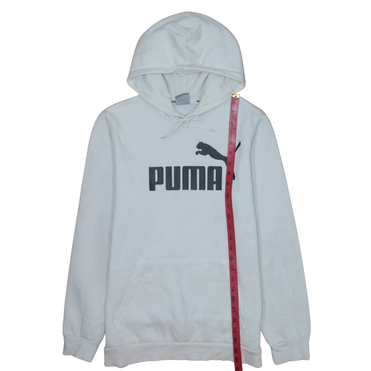 Mens UK Size S PUMA White Pullover Hoodie