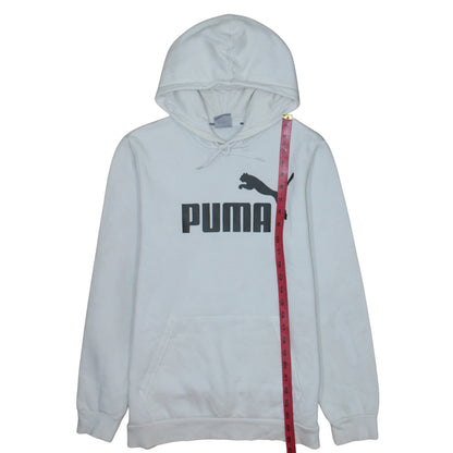 Mens UK Size S PUMA White Pullover Hoodie