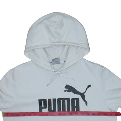 Mens UK Size S PUMA White Pullover Hoodie