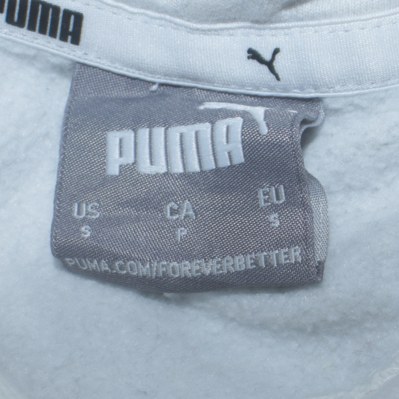 Mens UK Size S PUMA White Pullover Hoodie