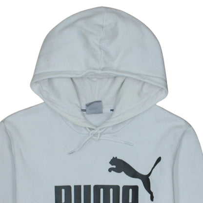 Mens UK Size S PUMA White Pullover Hoodie