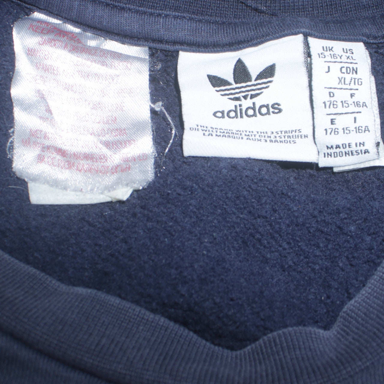 Boys UK Size 15-16 Years adidas Blue Pullover Sweatshirt