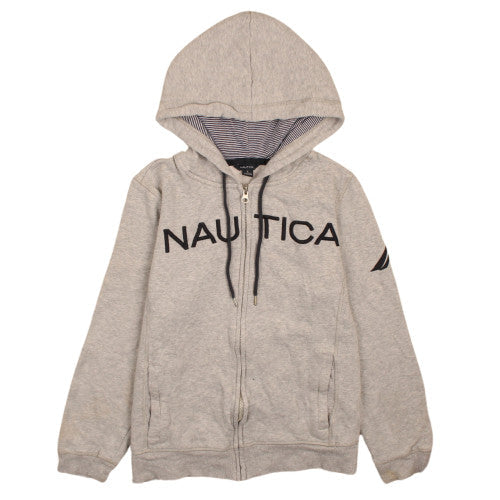 Womens UK Size L Nautica Grey Full Zip Hoodie