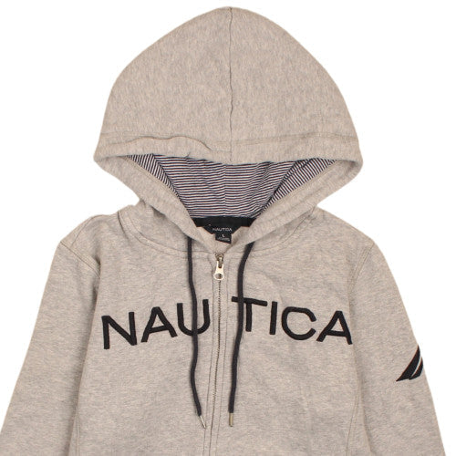 Womens UK Size L Nautica Grey Full Zip Hoodie
