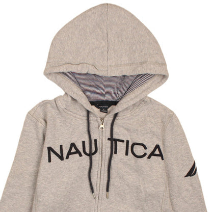 Womens UK Size L Nautica Grey Full Zip Hoodie