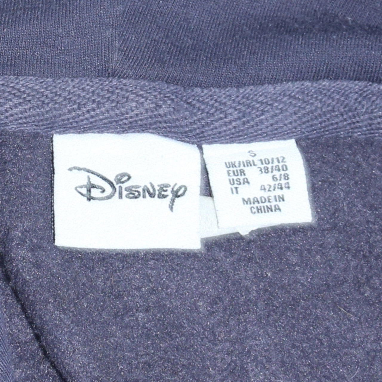 Womens UK Size S Disney Blue Pullover Hoodie