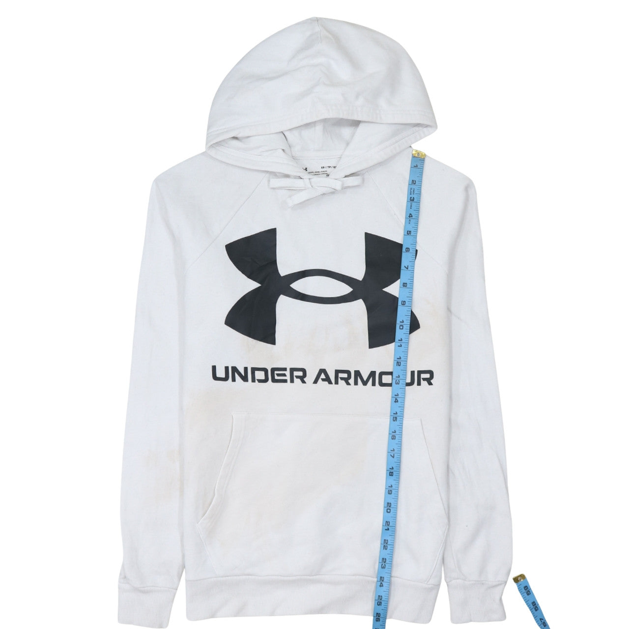 Mens UK Size XS Under armour White Pullover Hoodie