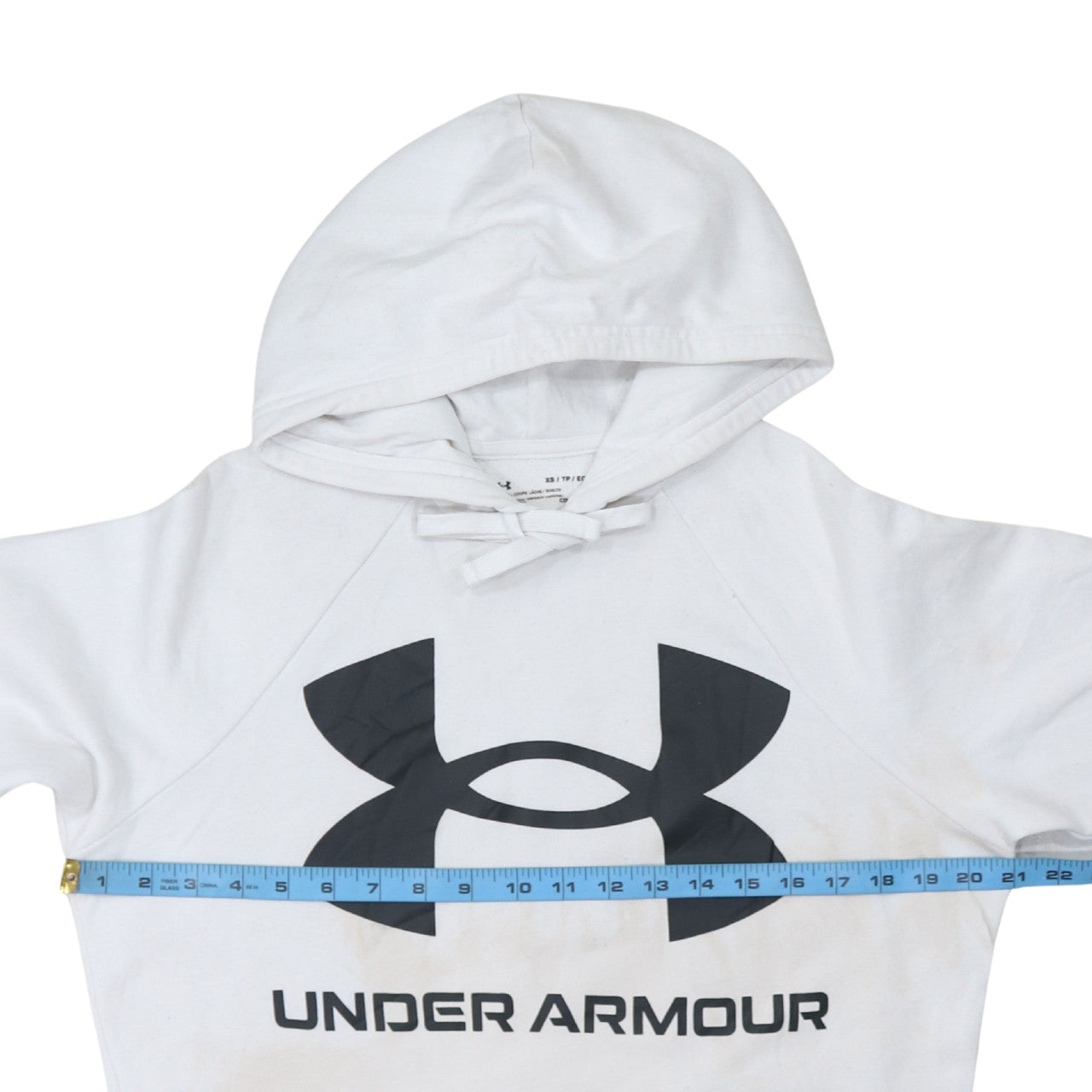 Mens UK Size XS Under armour White Pullover Hoodie