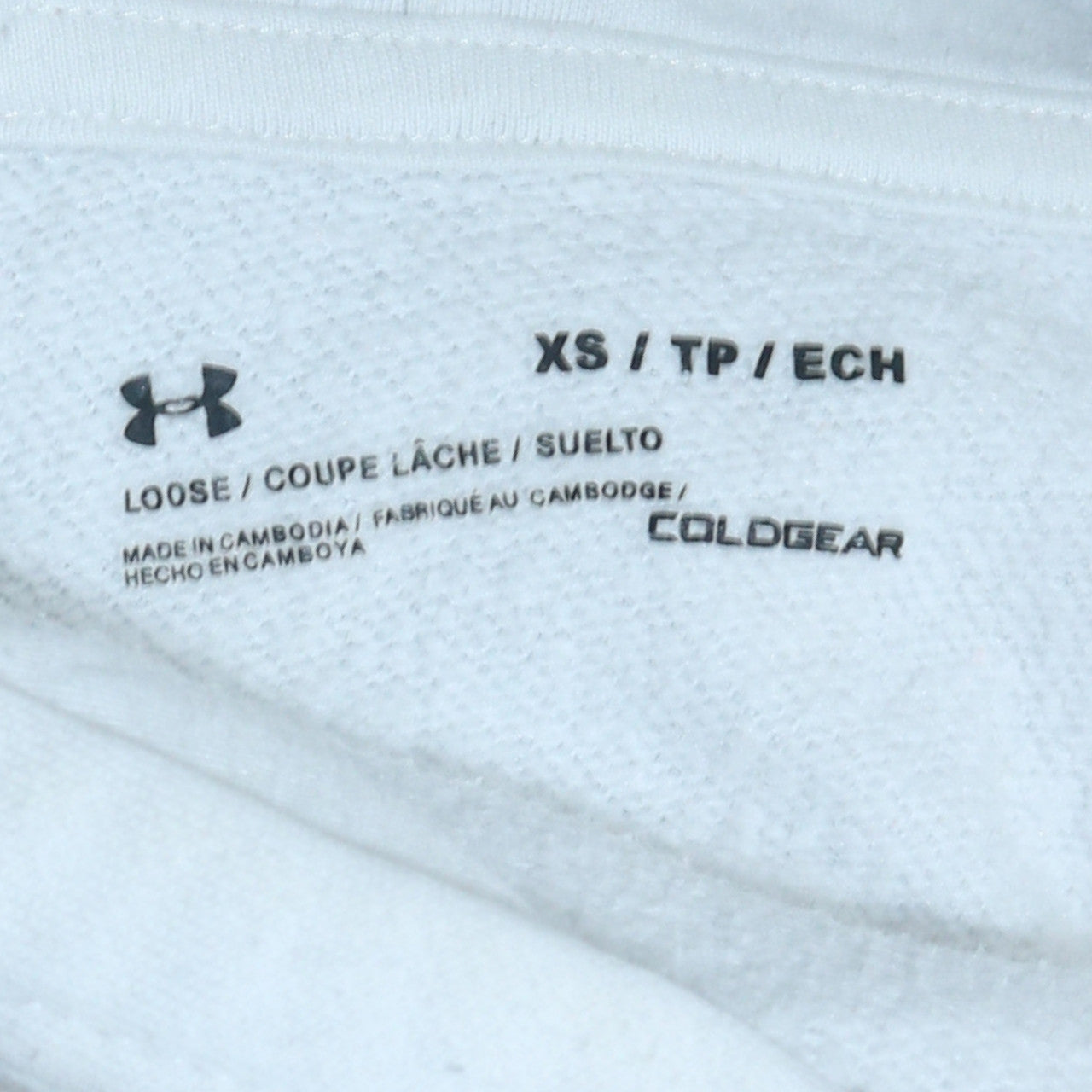 Mens UK Size XS Under armour White Pullover Hoodie