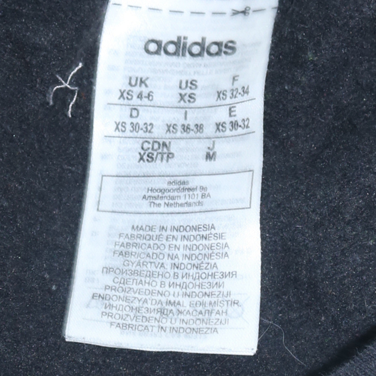 Womens UK Size XS adidas Black Pullover Sweatshirt