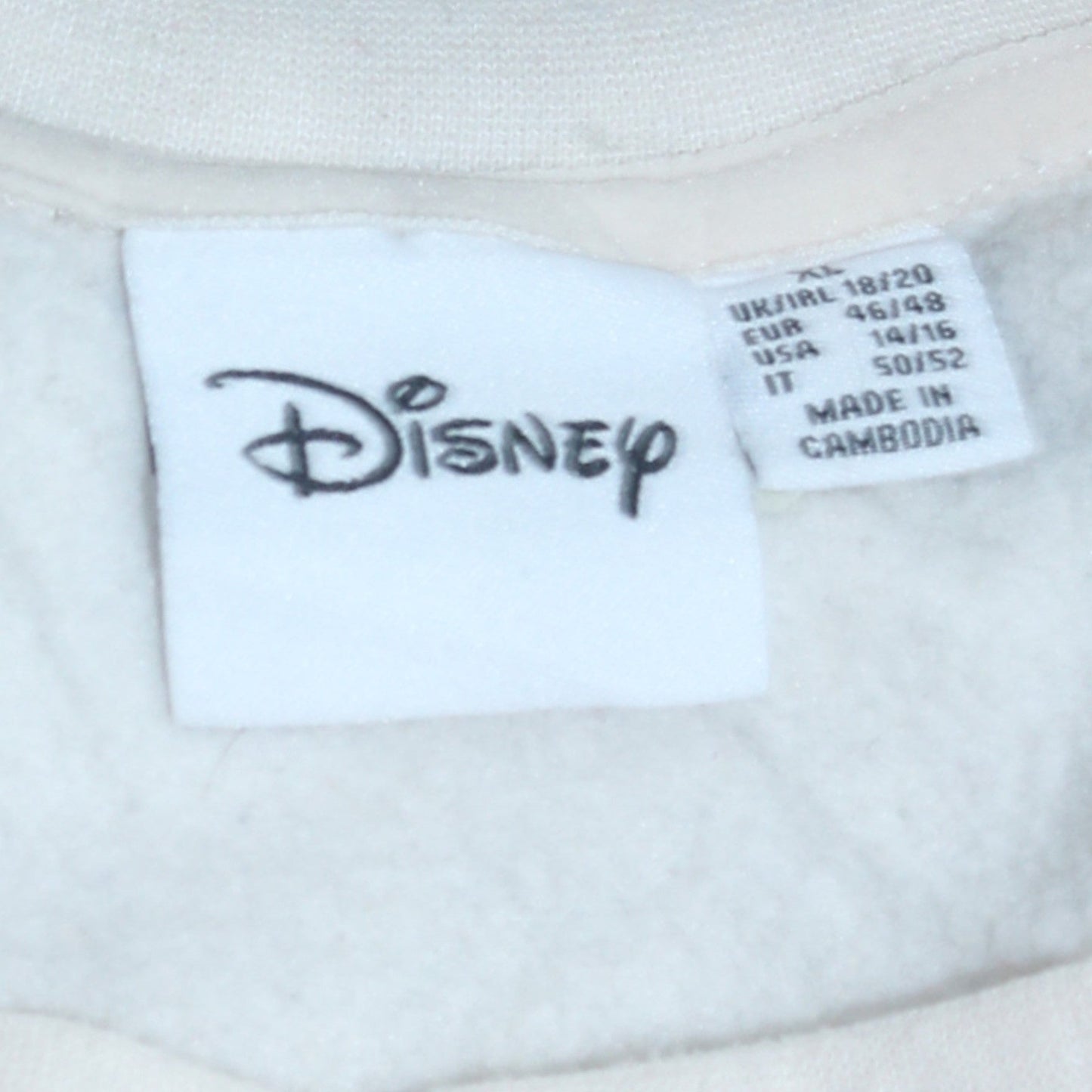 Womens UK Size 18 Disney Ivory Pullover Sweatshirt