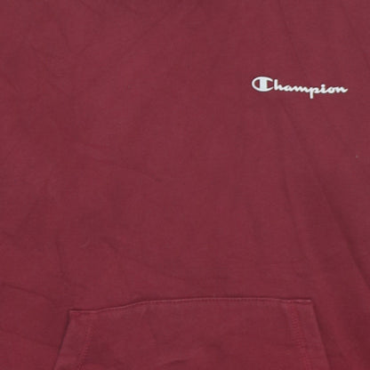 Mens UK Size S Champion Red Pullover Hoodie