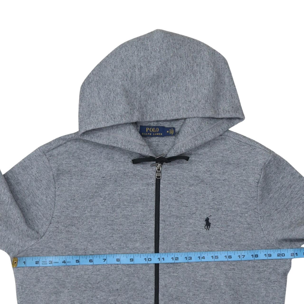 Mens UK Size M Polo Ralph Lauren Grey Full Zip Hoodie