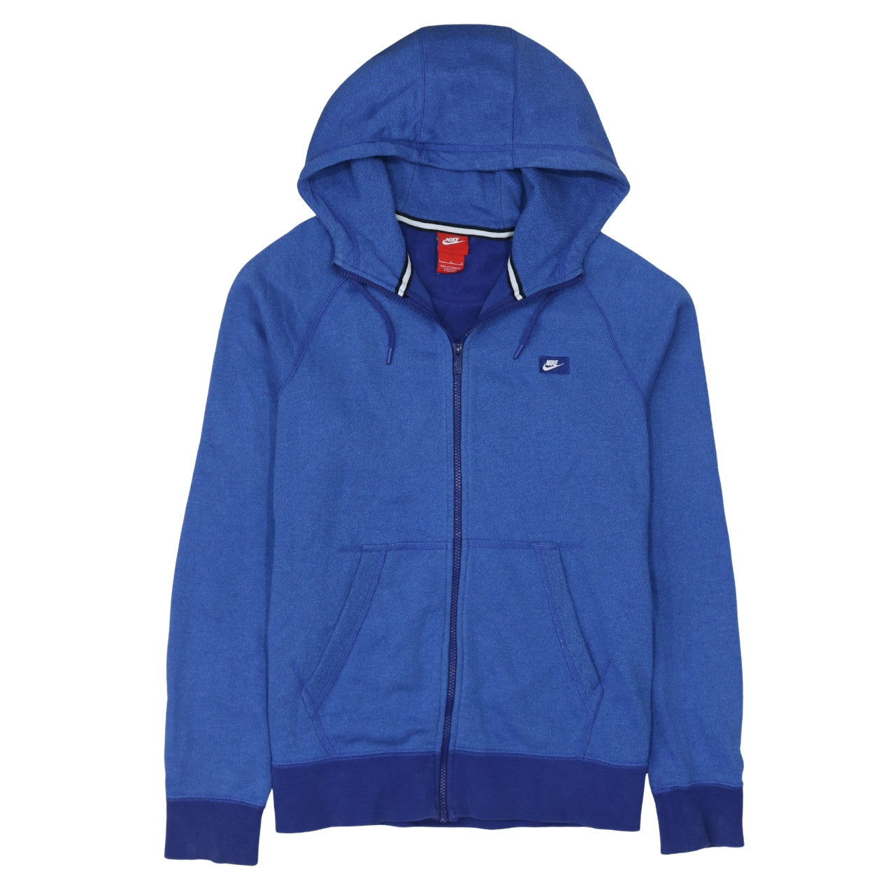 Mens UK Size L Nike Blue Full Zip Hoodie