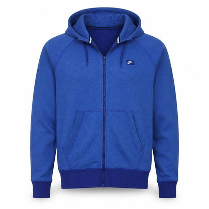 Mens UK Size L Nike Blue Full Zip Hoodie