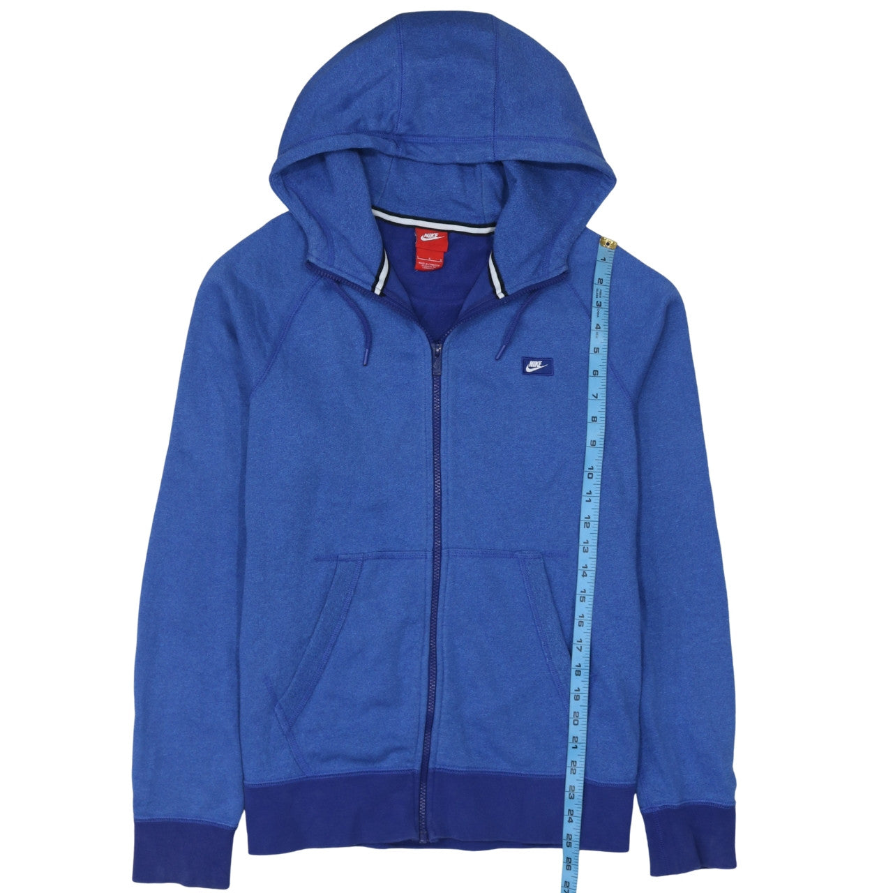 Mens UK Size L Nike Blue Full Zip Hoodie