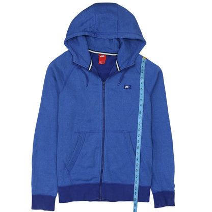Mens UK Size L Nike Blue Full Zip Hoodie