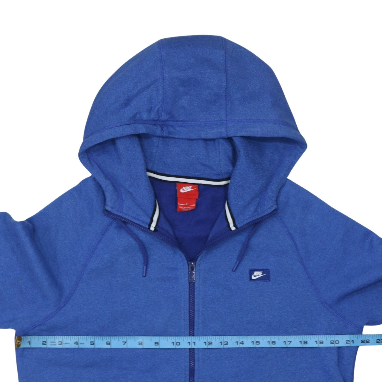 Mens UK Size L Nike Blue Full Zip Hoodie