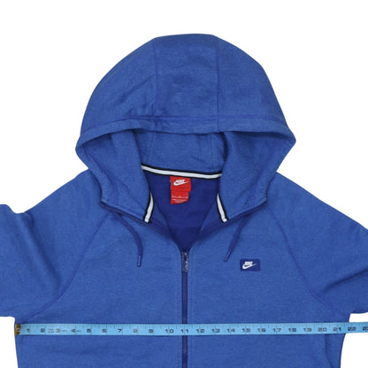 Mens UK Size L Nike Blue Full Zip Hoodie