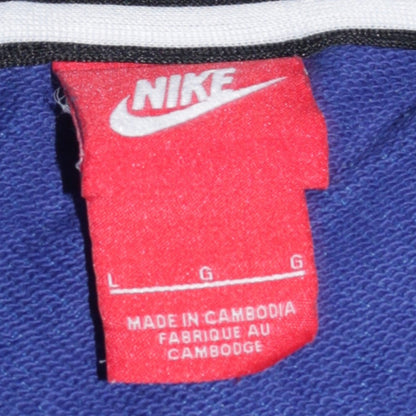 Mens UK Size L Nike Blue Full Zip Hoodie