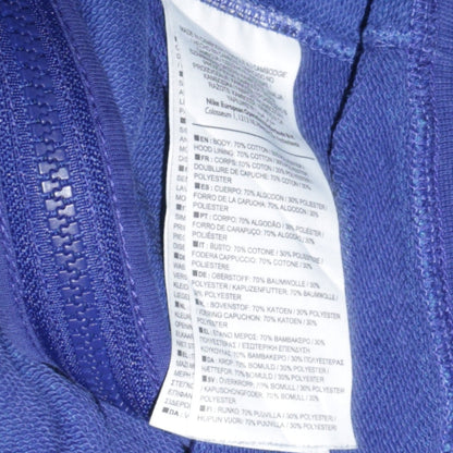 Mens UK Size L Nike Blue Full Zip Hoodie