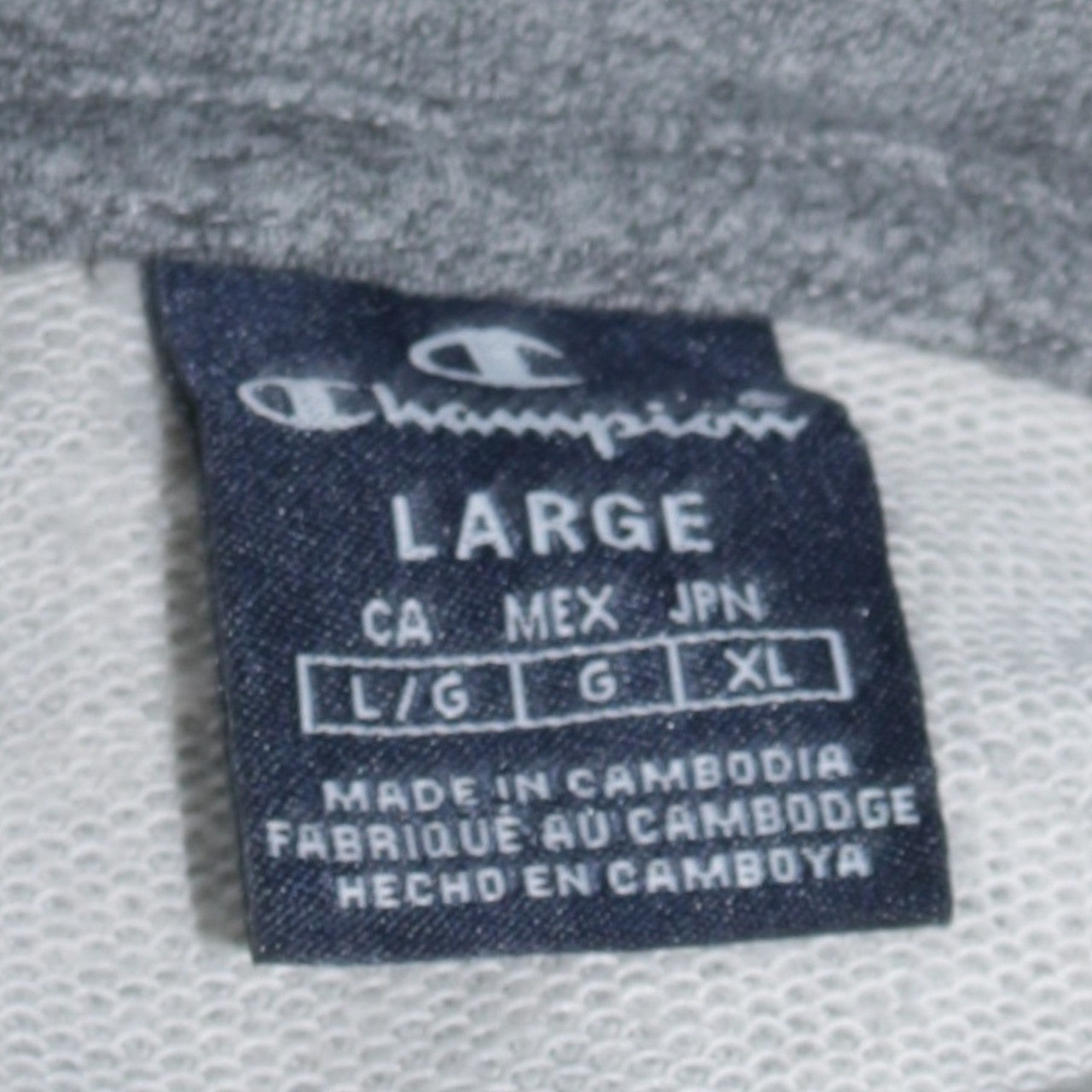 Mens UK Size L Champion Grey Pullover Hoodie