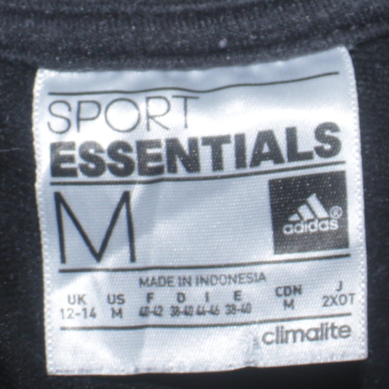 Womens UK Size M adidas Black Pullover Sweatshirt