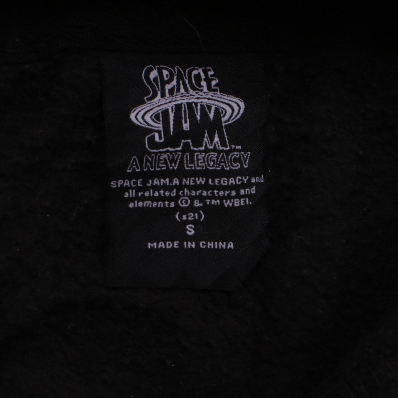 Womens UK Size S Space Jam Black Pullover Hoodie