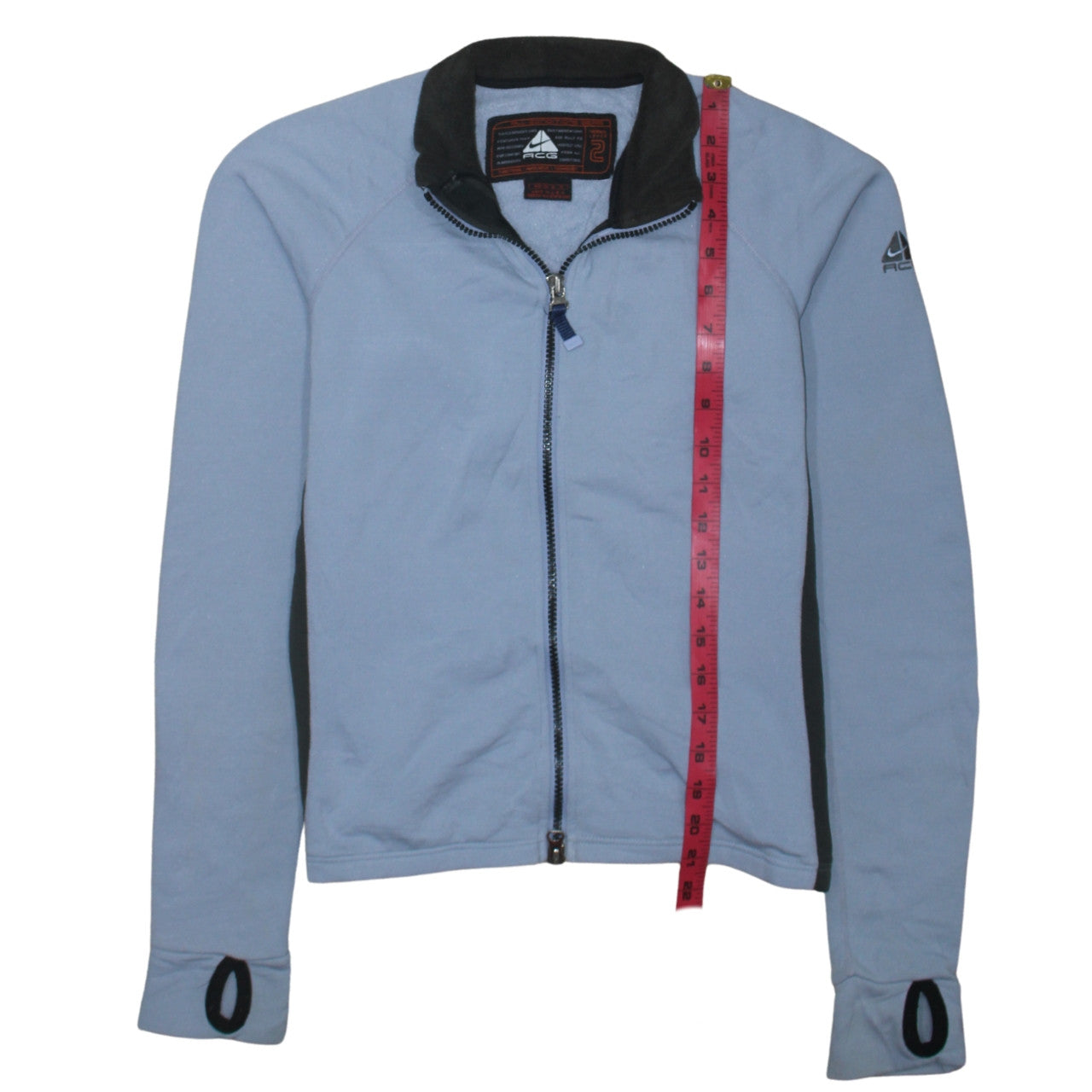 Womens UK Size M Nike Blue Full Zip Sweatshirt