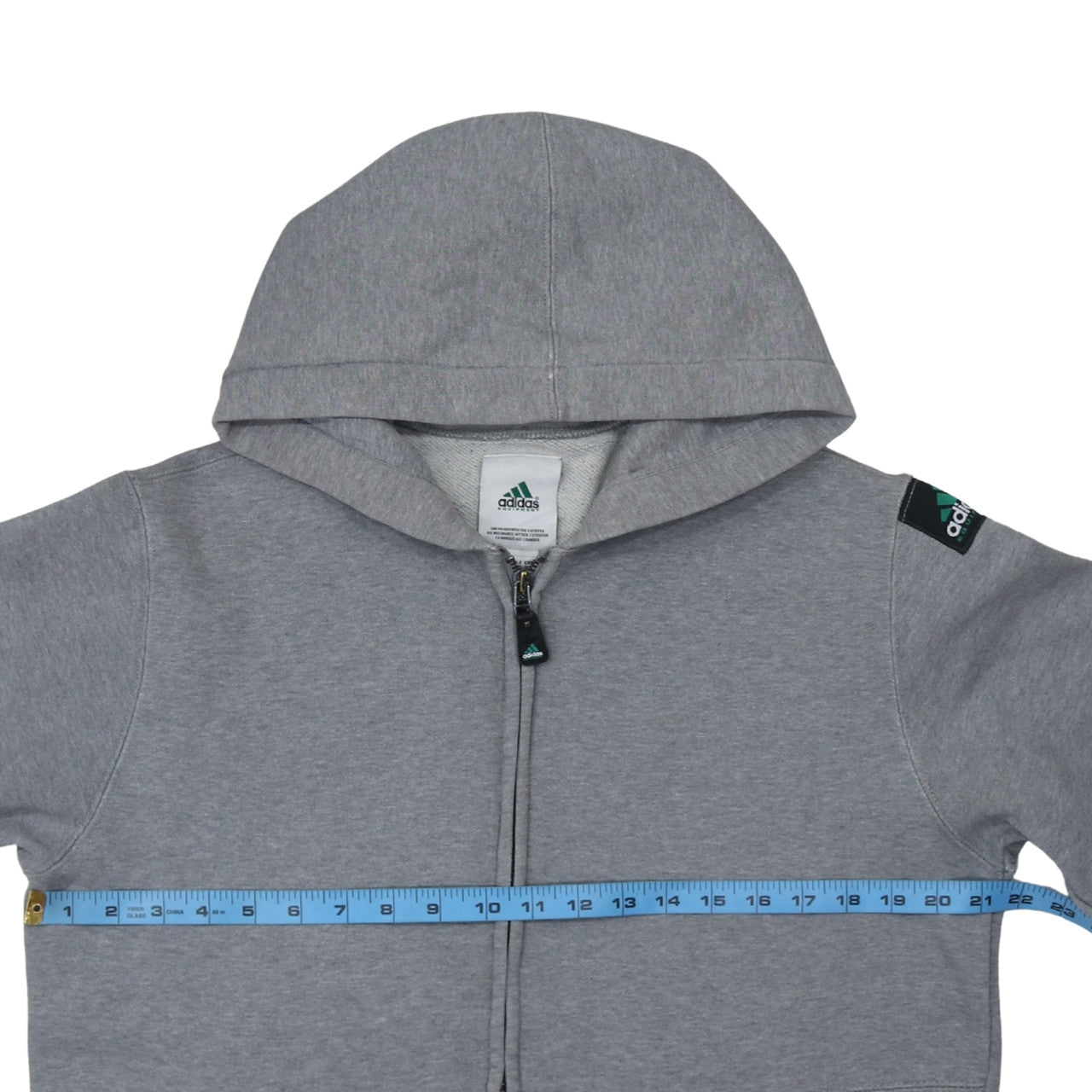 Mens UK Size M adidas Grey Full Zip Hoodie