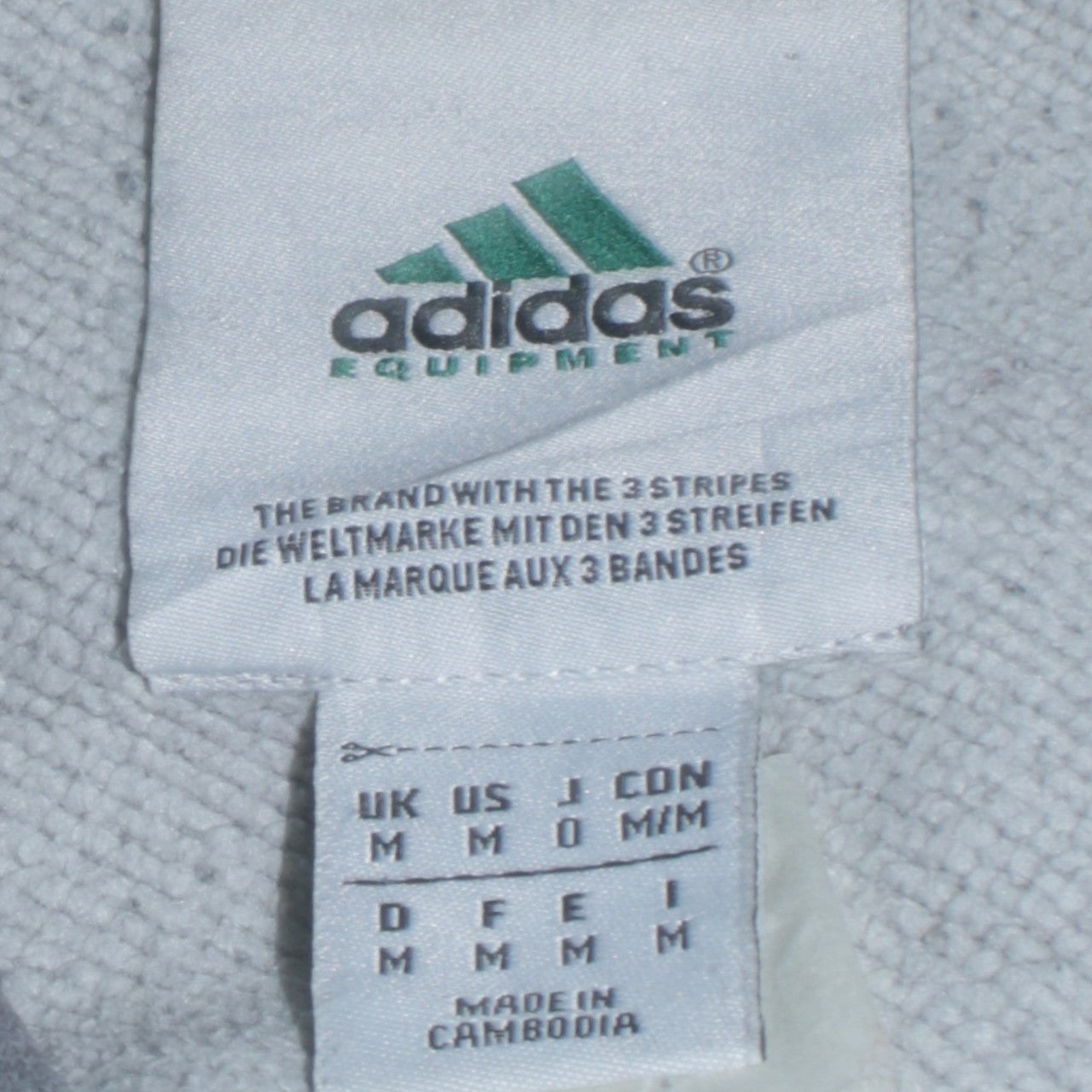 Mens UK Size M adidas Grey Full Zip Hoodie