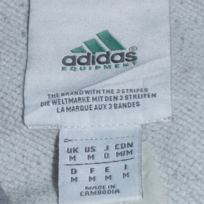 Mens UK Size M adidas Grey Full Zip Hoodie
