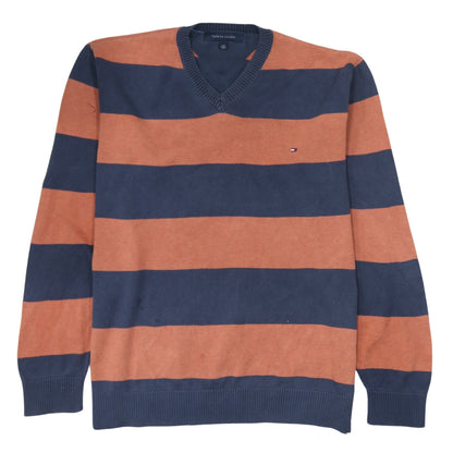 Mens UK Size L Tommy Hilfiger Multicoloured Pullover Jumper