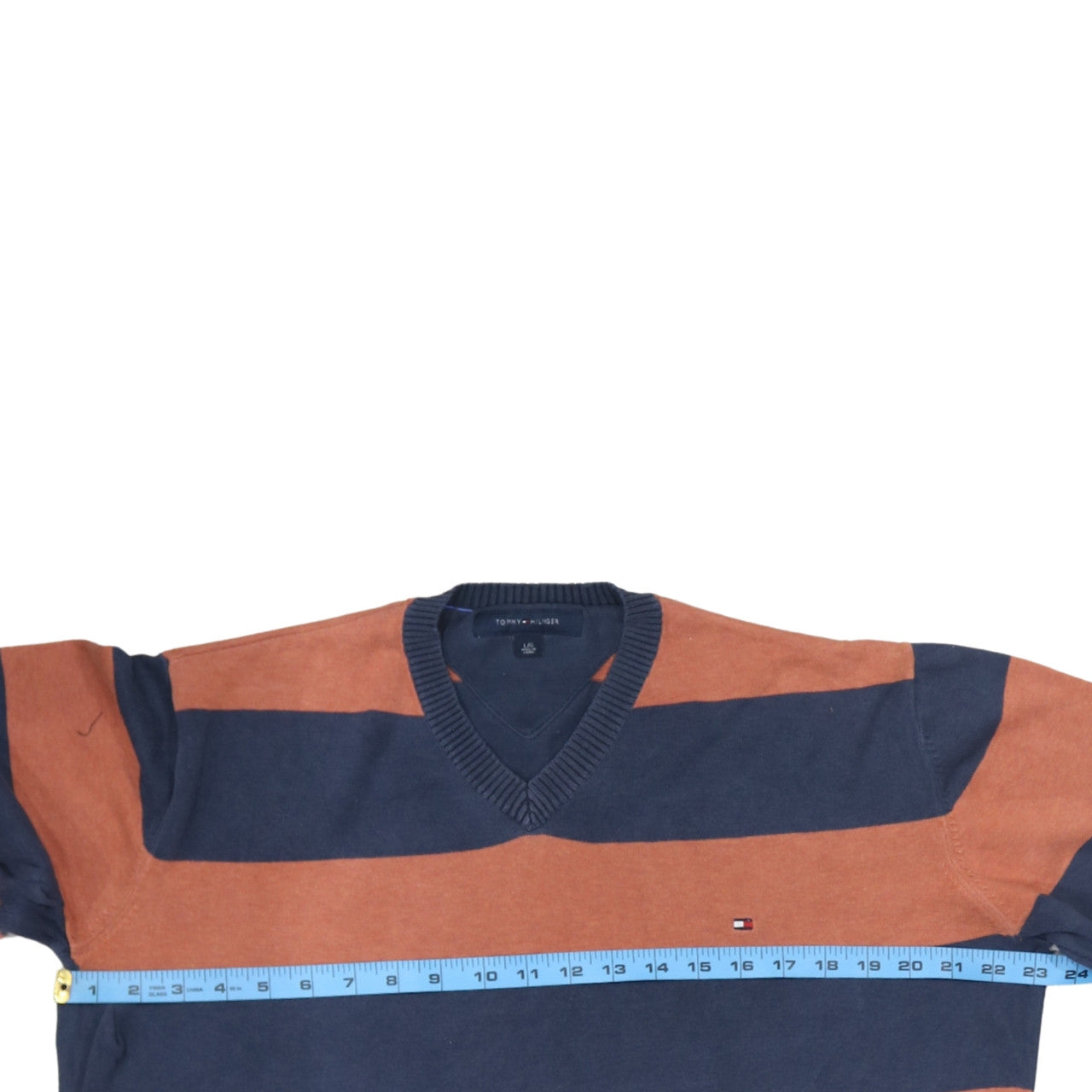 Mens UK Size L Tommy Hilfiger Multicoloured Pullover Jumper