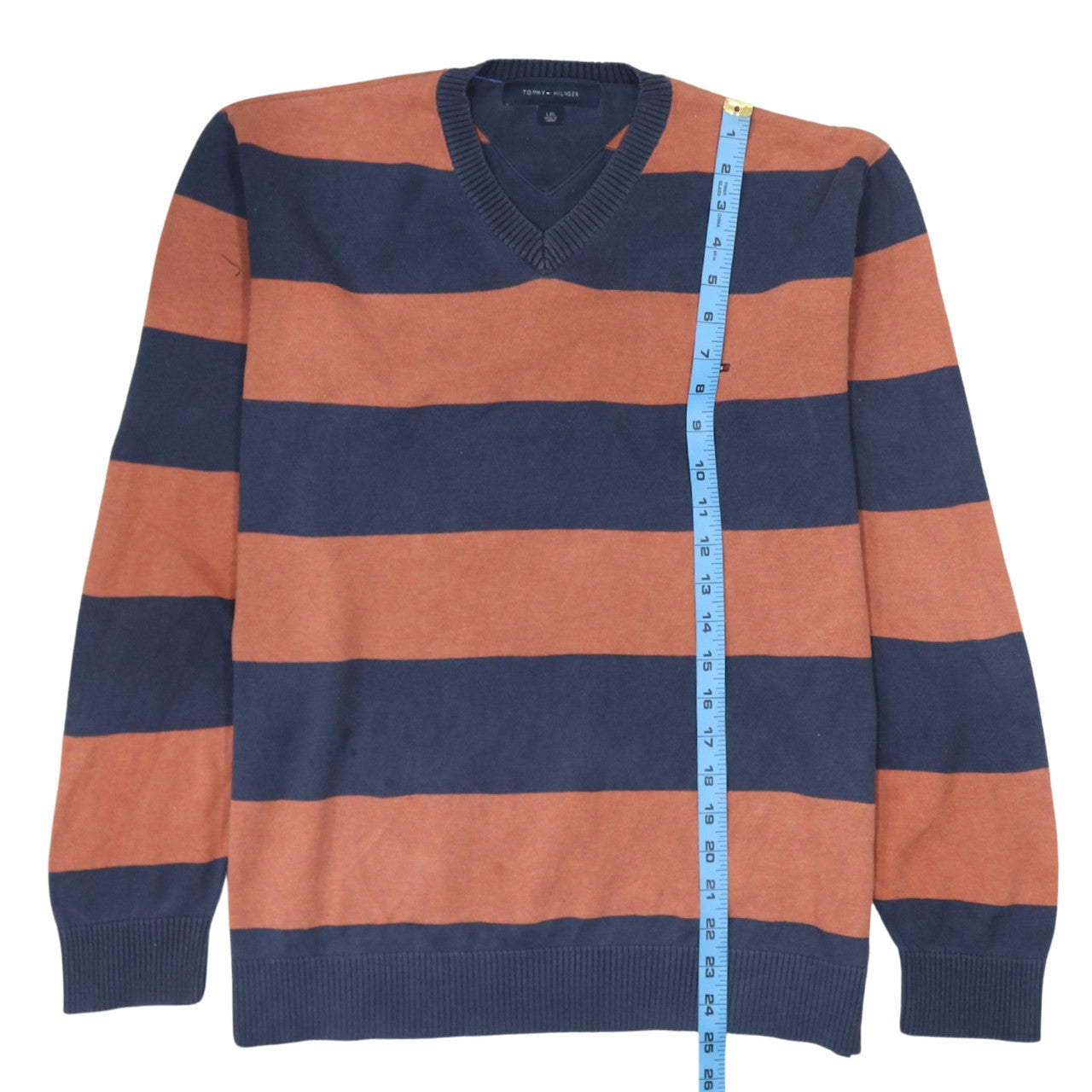 Mens UK Size L Tommy Hilfiger Multicoloured Pullover Jumper