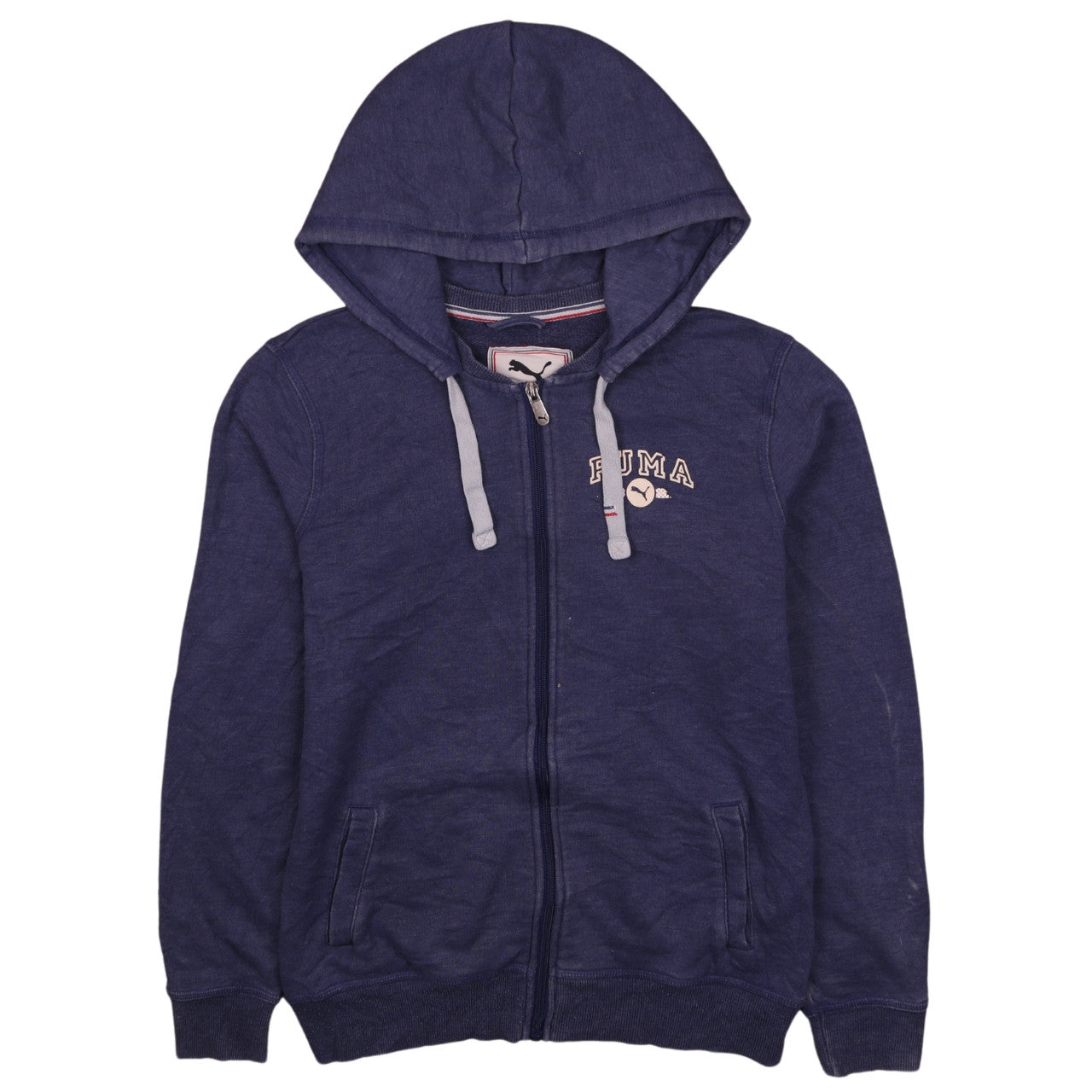 Womens UK Size 12 PUMA Blue Full Zip Hoodie