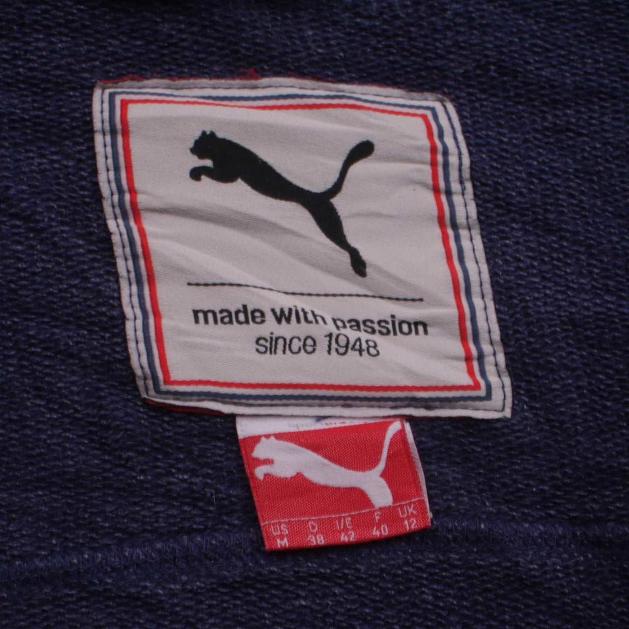Womens UK Size 12 PUMA Blue Full Zip Hoodie