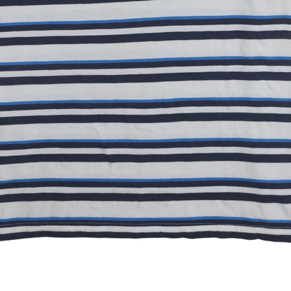 Puma Men's Blue Striped 2XL Cotton Polo Shirt