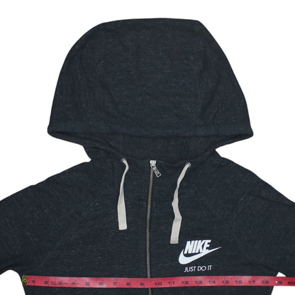 Womens UK Size XS Nike Black Full Zip Hoodie