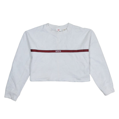 Womens UK Size XS Levi's White Pullover Sweatshirt