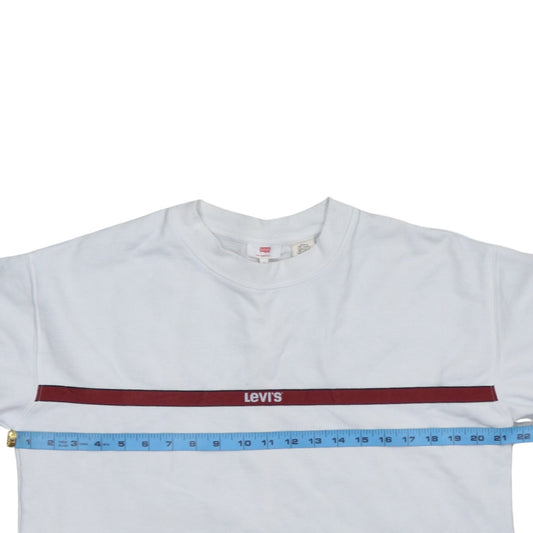 Womens UK Size XS Levi's White Pullover Sweatshirt