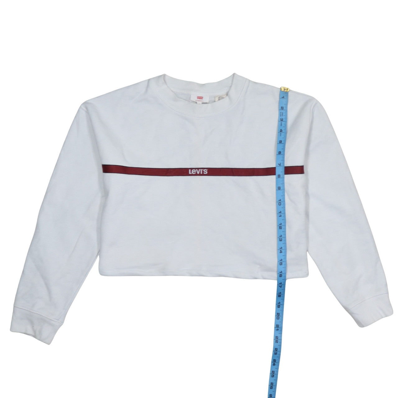 Womens UK Size XS Levi's White Pullover Sweatshirt