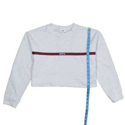 Womens UK Size XS Levi's White Pullover Sweatshirt